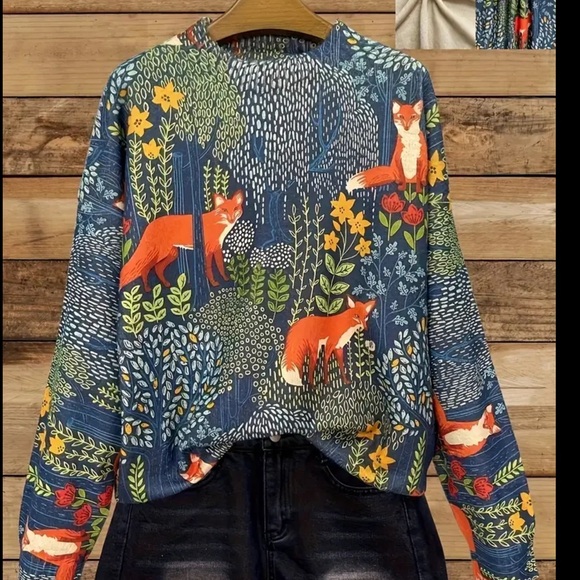 Forest FOX sweater - Picture 2 of 13
